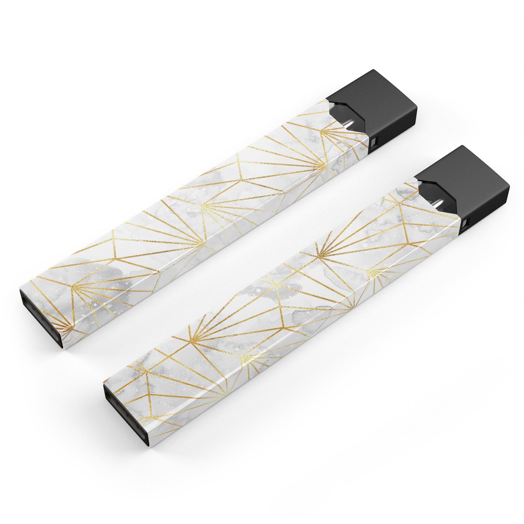 Karamfila Watercolor & Gold V4 skin-wrap for JUUL device, showcasing vibrant colors and premium design.